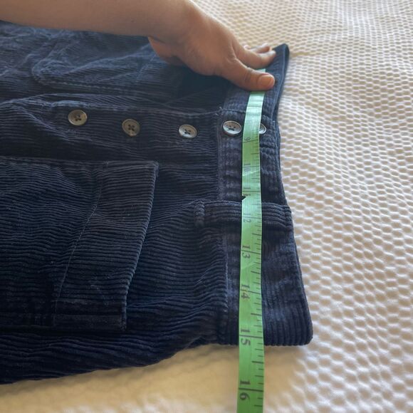 Free Assembly Women's Corduroy Pocket Velvet Blue Mini Skirt Size 6 - Picture 4 of 6